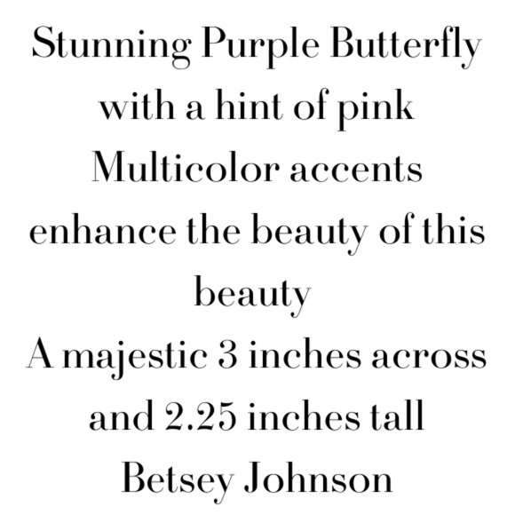 Purple Butterfly Necklace with Multicolor Tips -Crystals & Rhinestones Accents - Picture 4 of 6